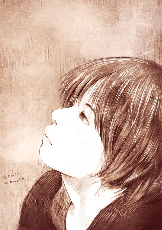 見上げる落書き。