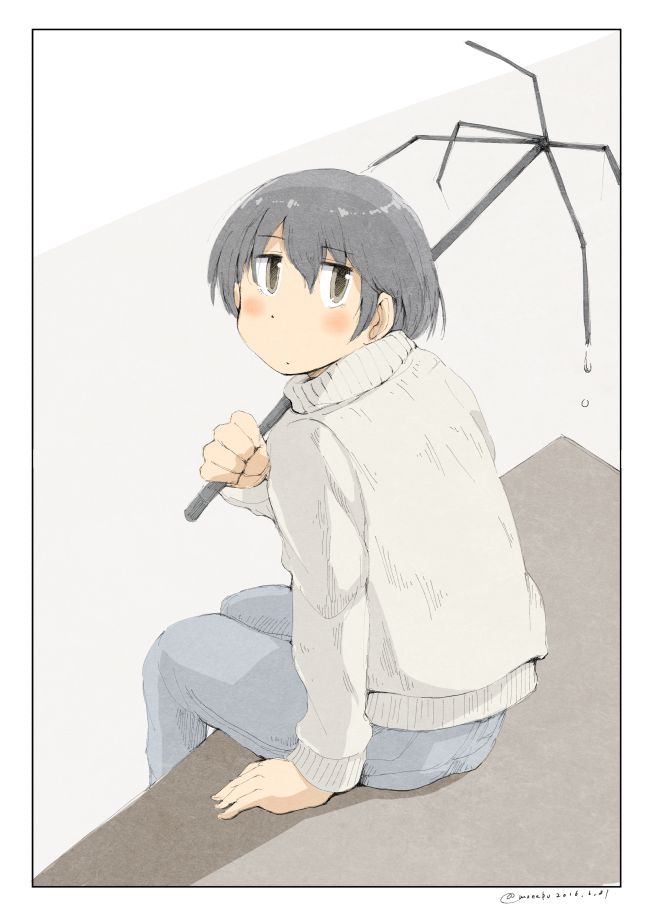 さみだれちゃんと傘の骨。