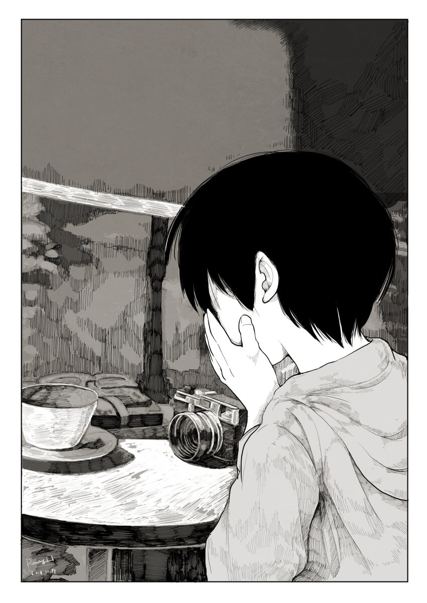 「僕が電話を済ませて戻ってきた時、あなたはこっそり泣いていたのではないのかそんな素振りも見せずに。」