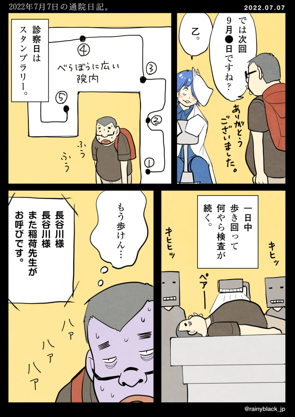 「2022年7月7日の通院日記。」