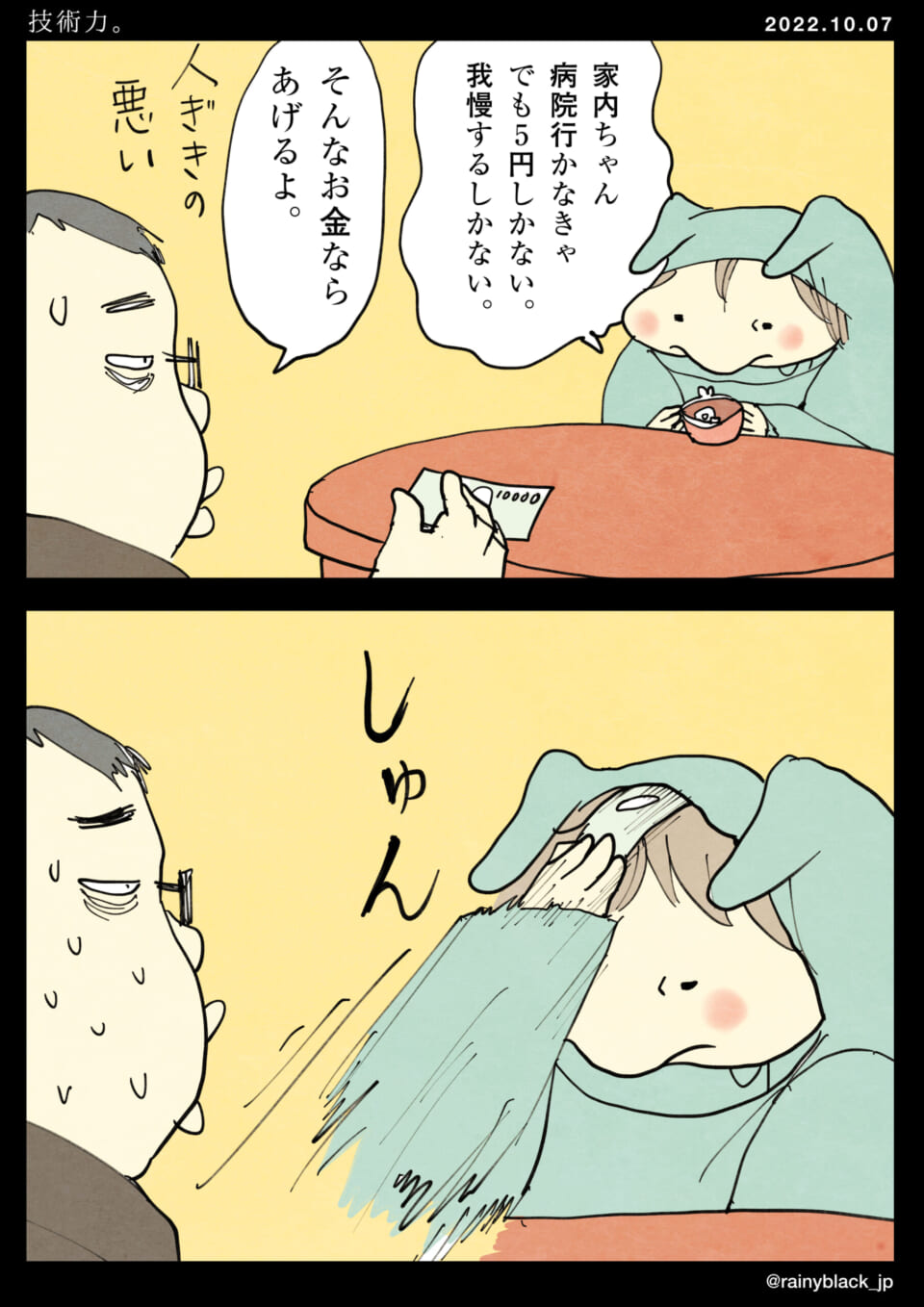 「技術力。」