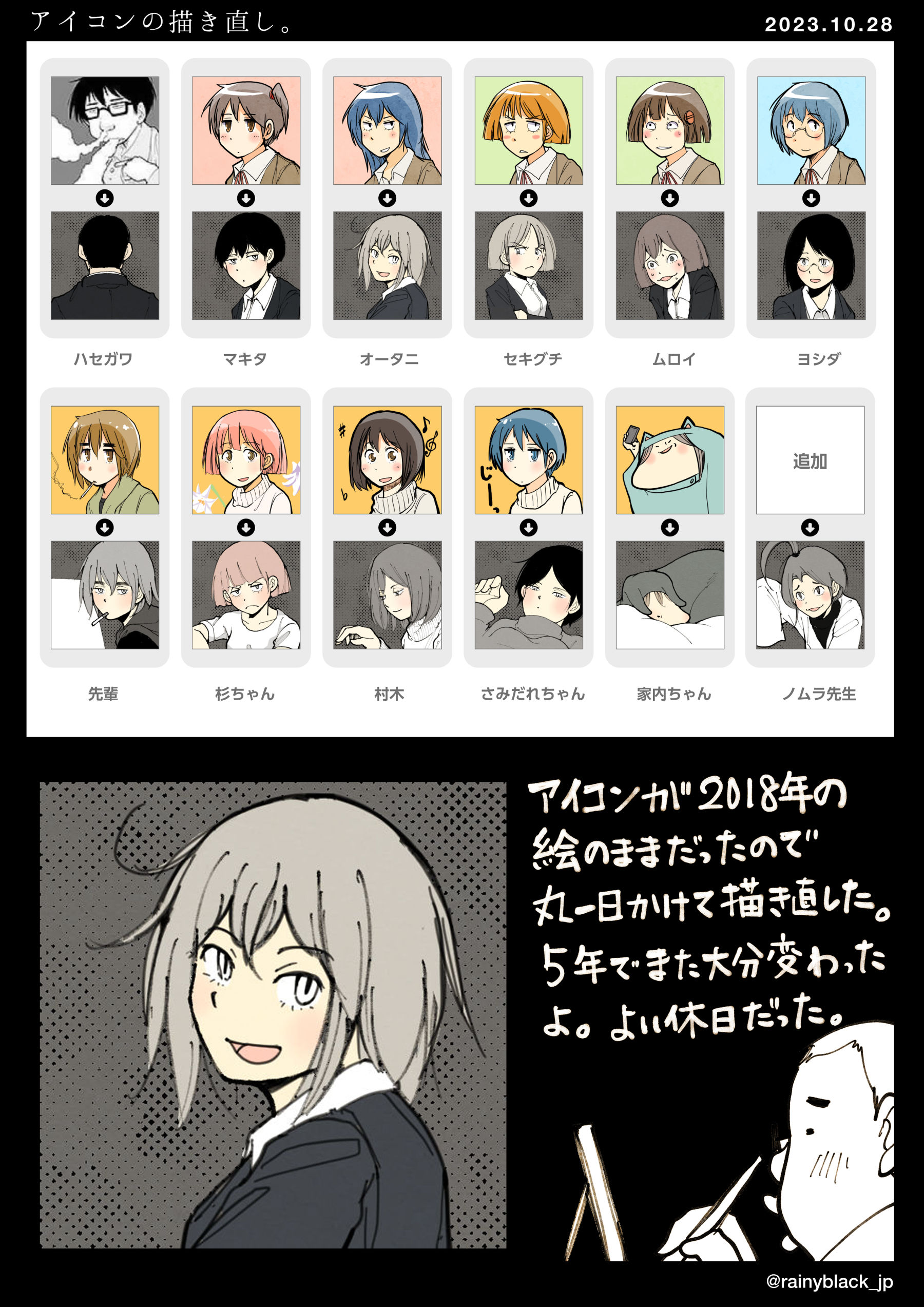 「アイコンの描き直し。」