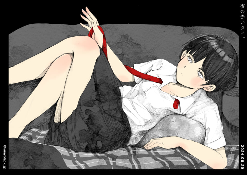 「夜の赤いタイ。」